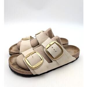 Birkenstock Arizona Big Buckle Ecru Sandal Unisex Cream Size USW10/M8 EU41